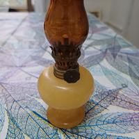 lampada olio in alabastro vintage