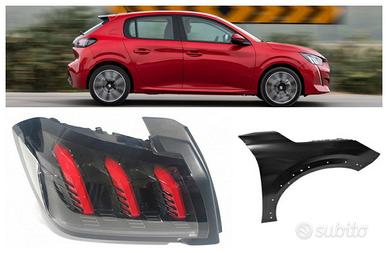 Peugeot 208 paraurti cofano airbag fanale 2020