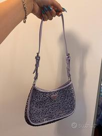 Borsa Prada Cleo in raso con cristalli