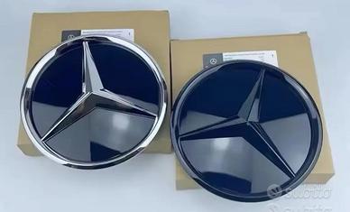 Loghi mercedes  logo  nero lucido stella emblema