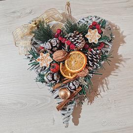 Cuore vimini decorato