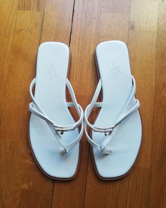 sandalo hermes 37 bianco 