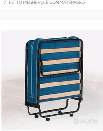letto singolo pieghevole con materasso 