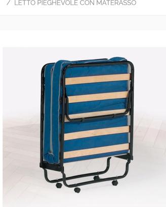 letto singolo pieghevole con materasso 