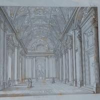 Lotto di 6 stampe architettoniche dell'800