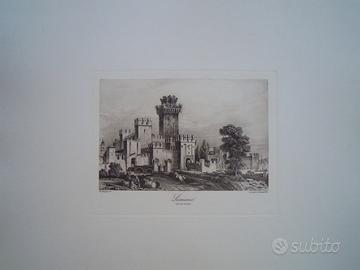 SIRMIONE SUL LAGO DI GARDA Incisione