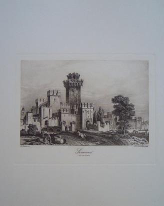 SIRMIONE SUL LAGO DI GARDA Incisione