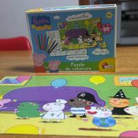 Gioco bimbi Puzzle Pegga Pig da colorare