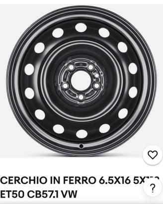 cerchi e borchie originali Volkswagen da 16