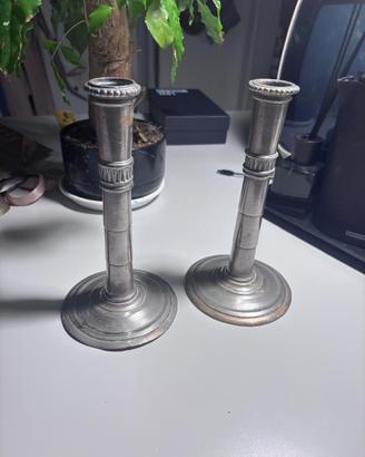 Coppia candelabri antichi fine 800 primi 900