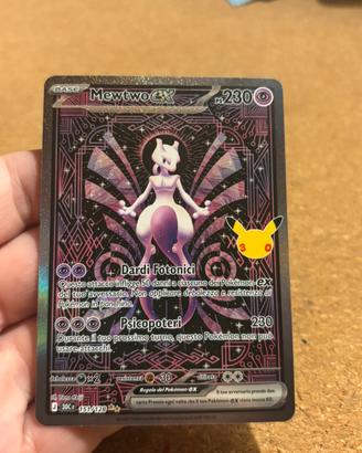 Mewtwo EX 151/128 Rara Full Art 30 Anniversario