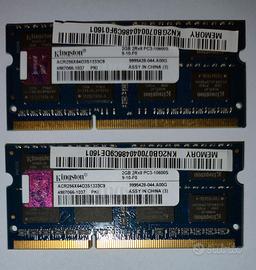 Ram Kingston DDR3 2x2GB
