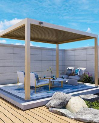 Pergola Bioclimatica Alluminio 3x4 mt Metalfranchi