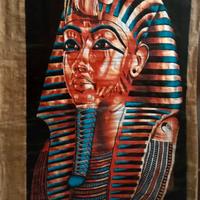 Quadro egizio faraone dipininto a mano