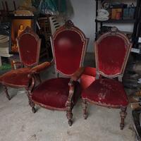 Tre poltrone d'epoca 