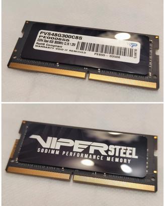 PATRIOT VIPER STEEL SODIMM DDR4 3000 8GB C18 XMP 2