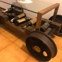 Tavolino ruote miniera originali