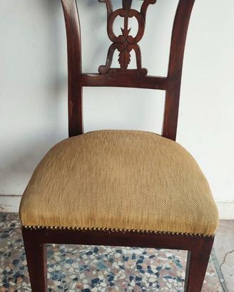 8 Sedie antiche in noce – set da 8