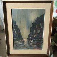 Dipinto "lago" di Carmine Mirra 1967 51X41 cm