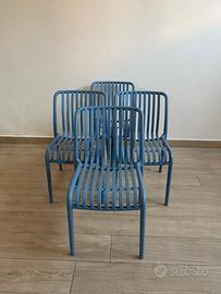 Sedie azzurre nuove