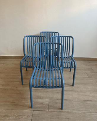 Sedie azzurre nuove