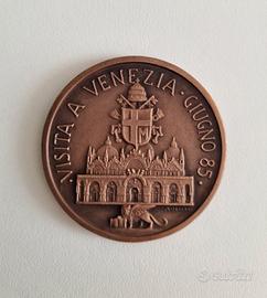 Medaglia Papa visita Venezia 1985