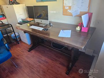 scrivania rustica arte povera rovere massello