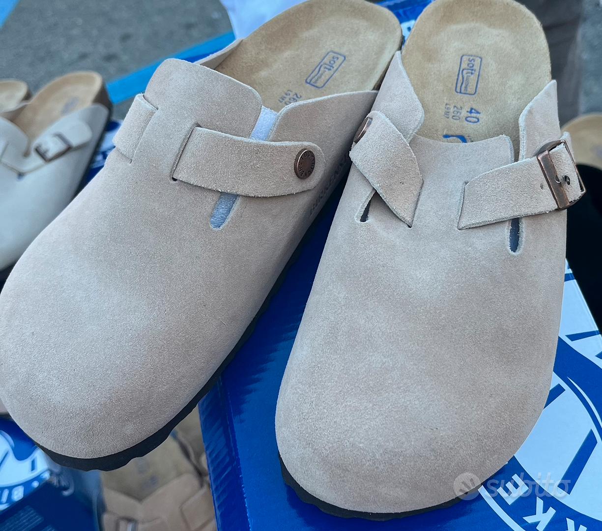 Sabot Birkenstock nuovi in pelle scamosciata Abbigliamento e