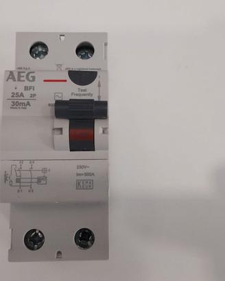 INTERRUTTORE DIFFERENZIALE PURO 25A AEG