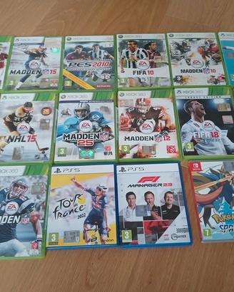giochi per XBOX 360, ps5 e nintendo switch