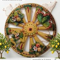 ruota di carretto siciliano da appendere