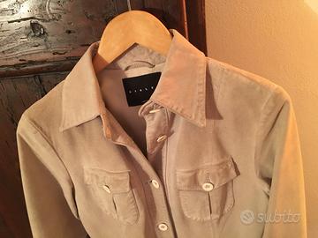 Trench Sisley beige/grigio chiaro