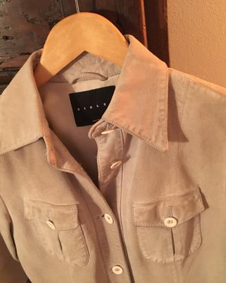 Trench Sisley beige/grigio chiaro