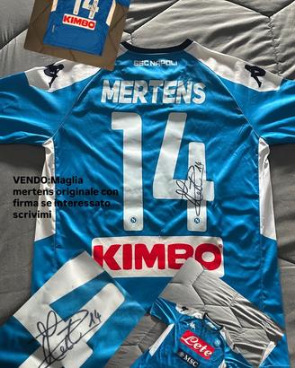 Maglia mertens napoli con firma