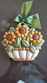 THUN 2 Cestini grandi con fiori