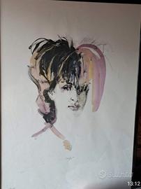 litografia acquarellata a mano di Nino Caffè 