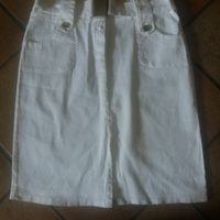 Gonna bianca elasticizzata