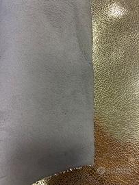 Pelle bovina laminata oro