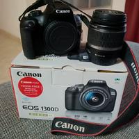 Canon 1300D con obiettivo 18-55 stabilizzato