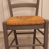 Sedie con sedile impagliato