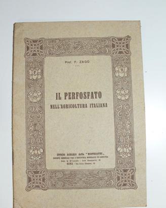Libro perfosfato agricoltura manuale vintage ferti
