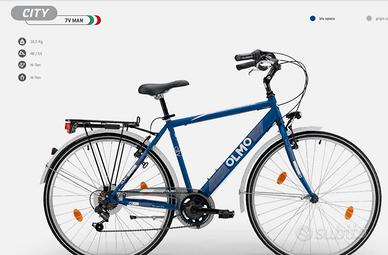 BICI CITY OLMO 7V UOMO BLU - ROMA