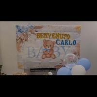 Allestimento tavolo nascita