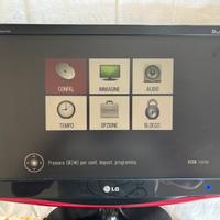 Tv LG 22” + telecomando + alimentatore originale