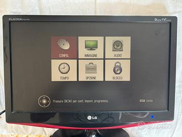 Tv LG 22” + telecomando + alimentatore originale