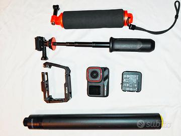 Insta360 Ace Pro 2 + Batteria Extra + Gabbia e Acc