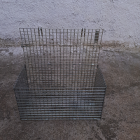 4 Gabbie con accessori, di cui 1 zincata nuova