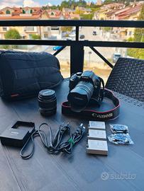 Canon 550D 18/55 + 18/200 + battery grip + borsa