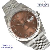 ROLEX  Datejust 16234 Salmon Roman indexes dial