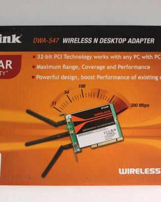 Scheda PCI WIFI DLINK DWA 547 per desktop Rangeboo